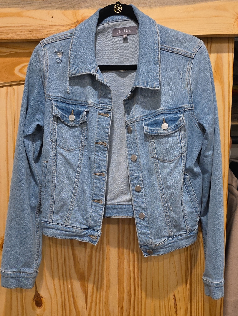 Distressed Denim Jacket Just USA